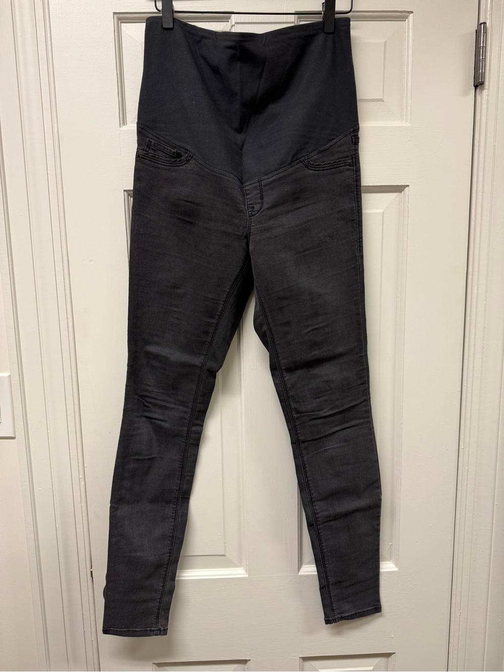 H&M Black Maternity Jeggings with Supportive High Waist
